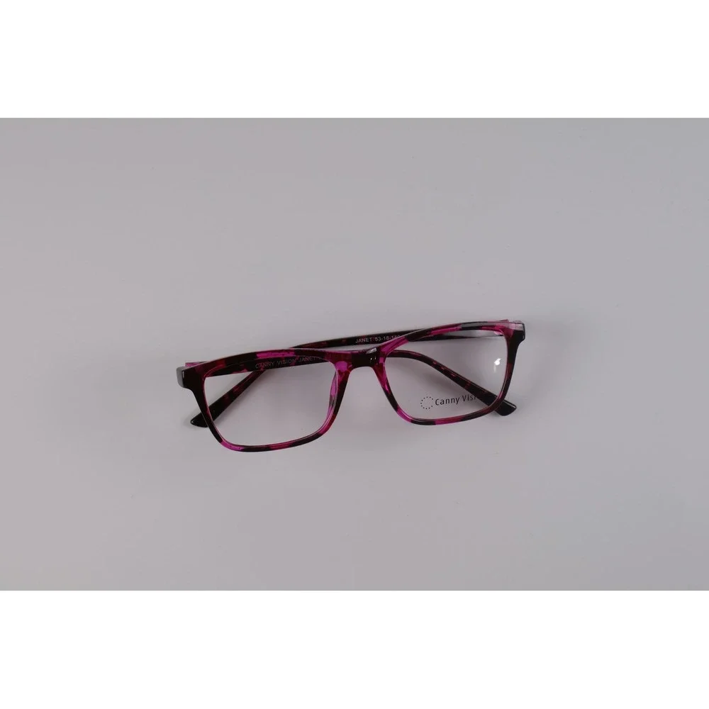 Canny Vision Womens Eyeglasses Janet Wine Demi Tortoise 53-18-140 NWT